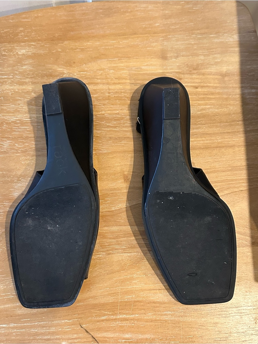 Rack Collection Black Slingback Wedge Flats - Picture 3 of 4